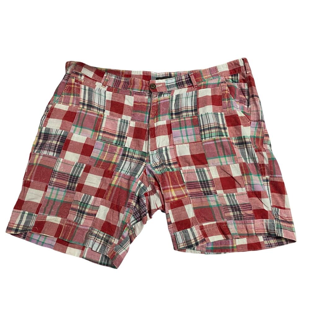 Vintage 1946 Patch Madras Shorts — Size 42